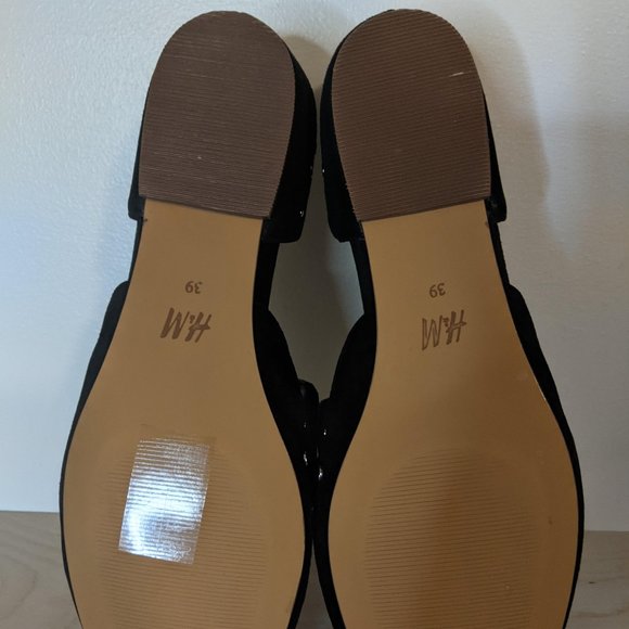 H&M Studio Black Suede Slip On Studded Flats - Picture 3 of 4